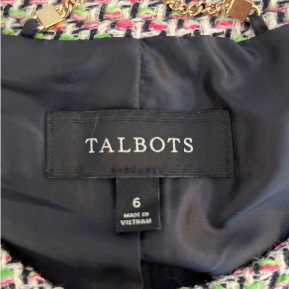 Talbots Womens Multicolor Boucle Tweed 3/4 Sleeve Lady Jacket Blazer Size 6 Work - Picture 4 of 7